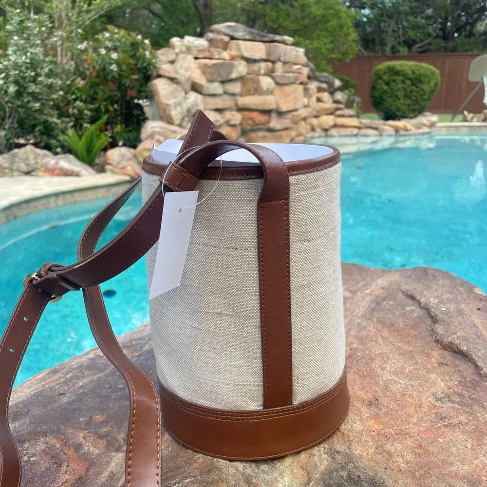 J. Crew Factory Canvas Bucket Bag NWT